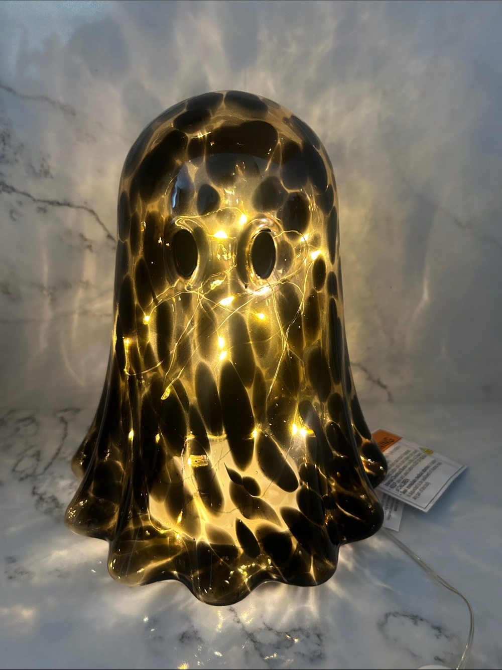 Large LED Viral Tortoise Glass Ghost 9”